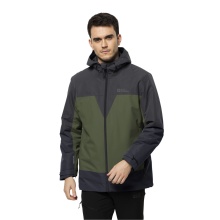 Jack Wolfskin Winterjacke 3in1 DNA Tundra (sehr warm, wind- und wasserdicht) grün/grau Herren